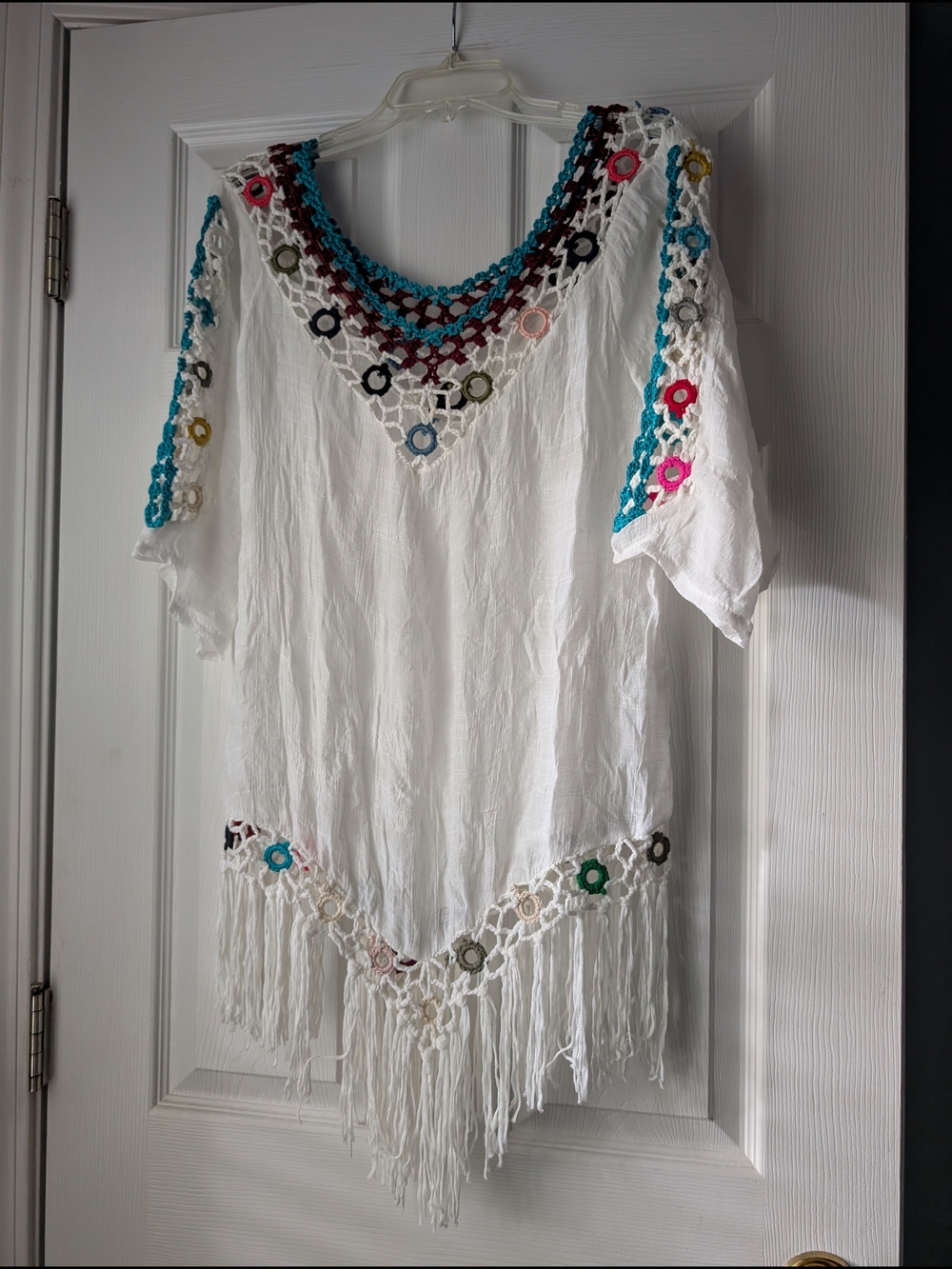 Boho Crochet Tunic Top/Swim Cover